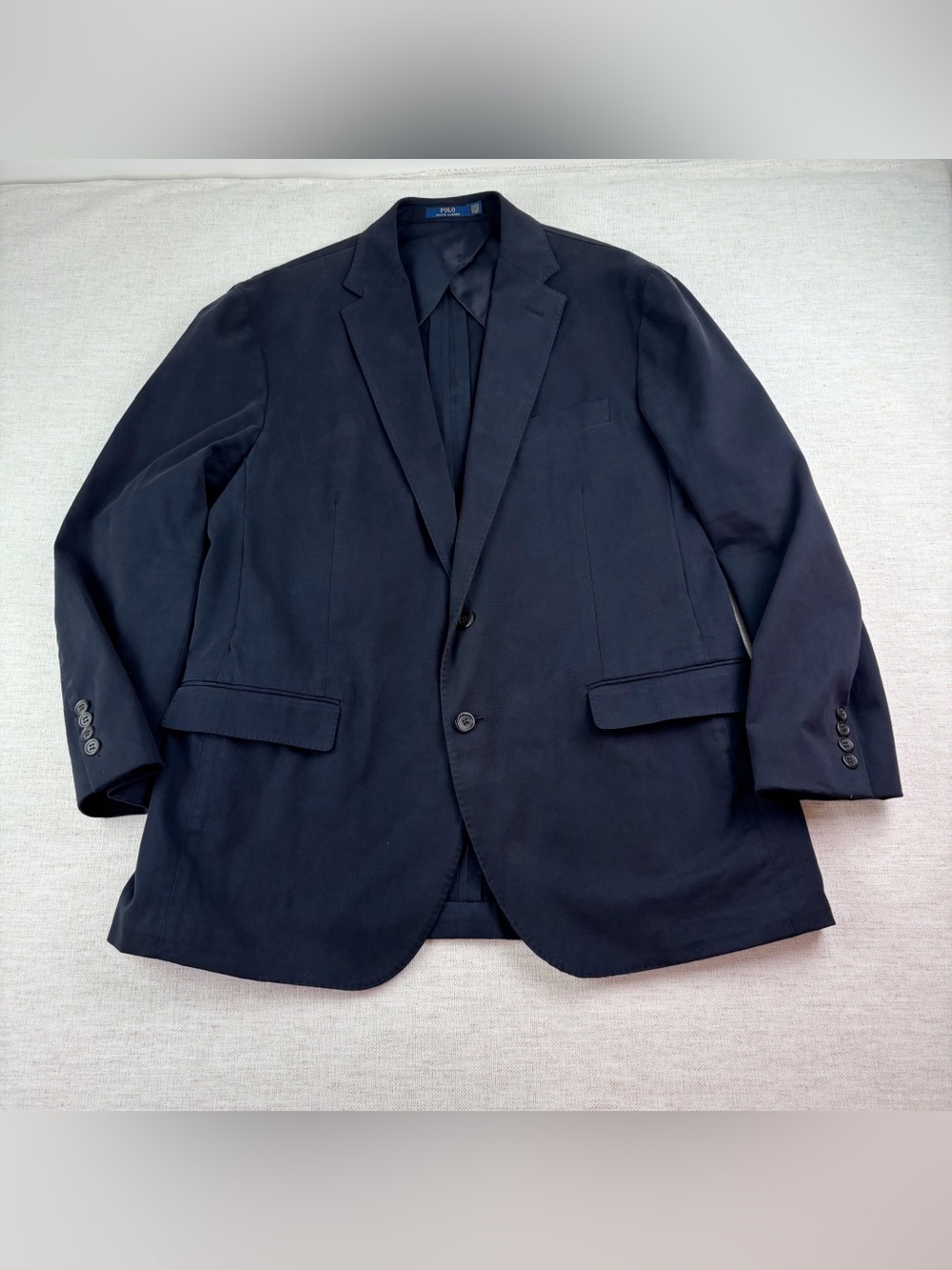 Polo by Ralph Lauren cotton chino blazer in navy blue light weight‎ Men size 42R